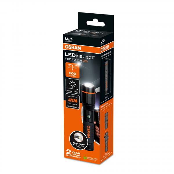 Preview: OSRAM LEDinspect PRO TORCH 500 LED Taschenlampe Arbeitsleuchte - LEDIL430