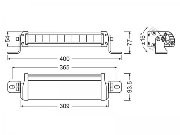 OSRAM LEDriving® Arbeits und Zusatzscheinwerfer Lightbar FX250-SP - LEDDL103-SP