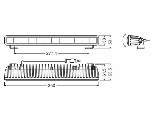 Preview: OSRAM LEDriving® Arbeits und Zusatzscheinwerfer Lightbar SX300-SP - LEDDL106-SP