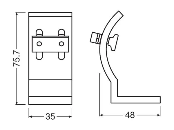 OSRAM LEDriving® LED Lightbar Mounting Kit FX GEN 2 Back Brackets - LEDDL FX ACC101