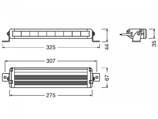 OSRAM LEDriving® Lightbar Arbeits und Zusatzscheinwerfer VX250-SP - LEDDL115-SP