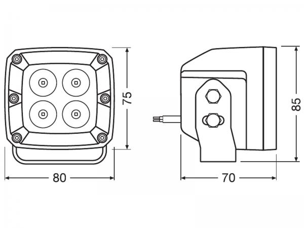 OSRAM LEDriving® Working Light Arbeitsscheinwerfer VX80-SP - LEDWL101-SP