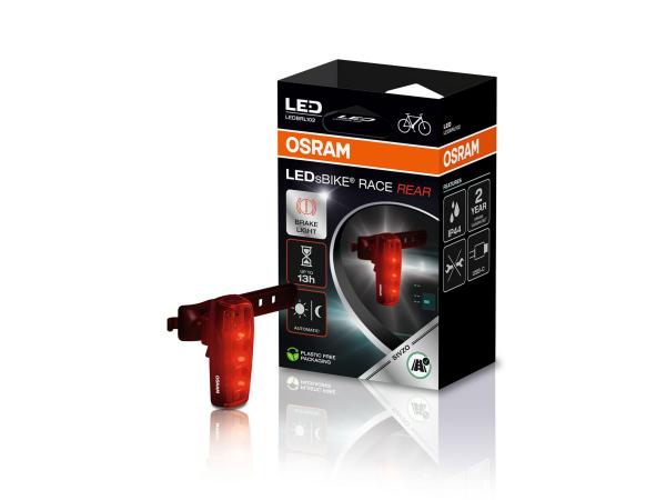OSRAM LEDsBIKE® RACE Rear Rücklicht LED Fahrrad Rücklicht mit Bremslichtfunktion - LEDBRL102
