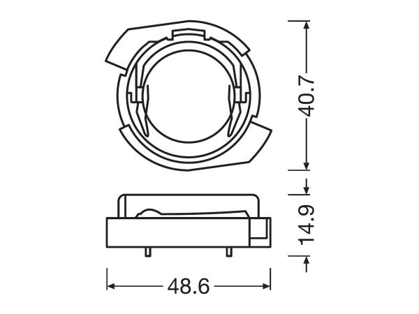 OSRAM Montagehalterung Sockel Adapter für H7 LED Module 64210DA09