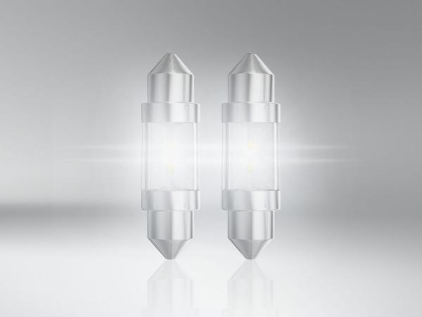 OSRAM NIGHT BREAKER LED C5W 36mm Soffitte 12V 1W Kalt-Weiß 6000K mit ECE R37 Straßenzulassung