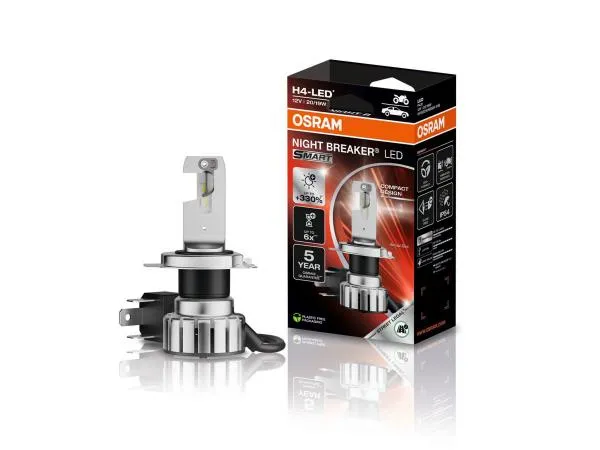 OSRAM Night Breaker H4 LED SMART +330% Abblendlicht + Fernlicht - 64193DWNBSM-1HB