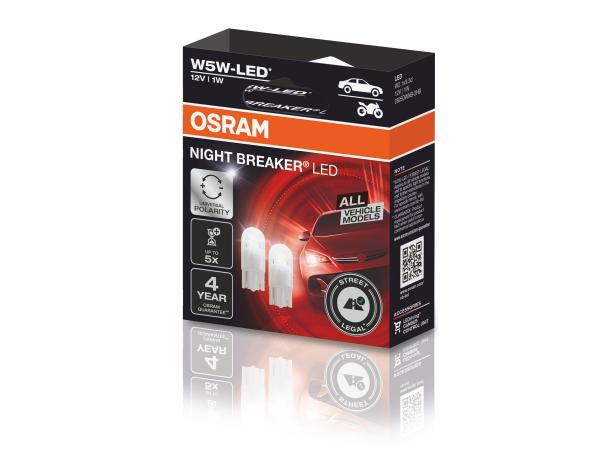 OSRAM Night Breaker LED W5W Standlicht 12V mit Straßenzulassung - 2825DWNB-2HB