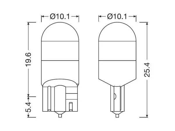 OSRAM Night Breaker LED W5W Standlicht 12V mit Straßenzulassung - 2825DWNB-2HB