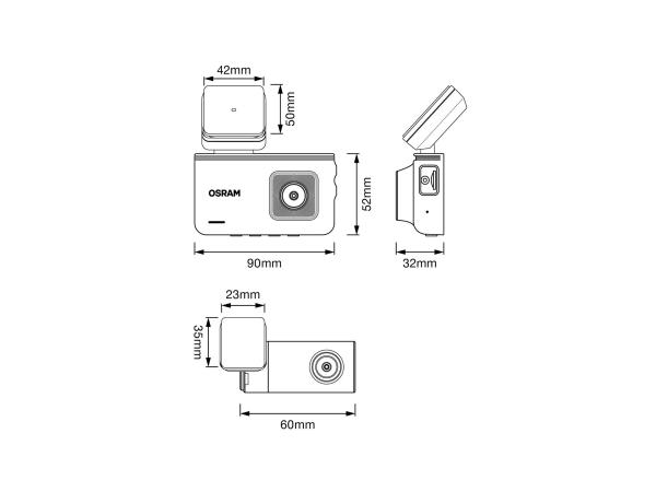 OSRAM ROADsight 3500R Dashcam 1296p Rückkamera GPS HDR Parkmodus - ORSDC3500R