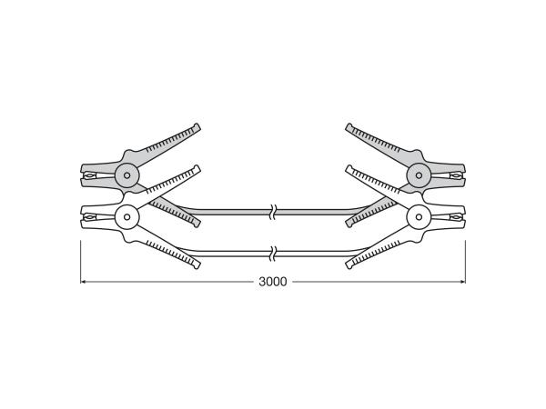 OSRAM STARTERcable 300A Starthilfekabel Überbrückungskabel 3 m 6V 12V - OSC160