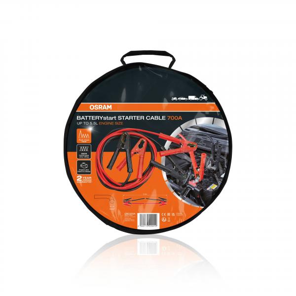 Preview: OSRAM STARTERcable 700A Starthilfekabel Überbrückungskabel 3,5 m 12V 24V - OSC250