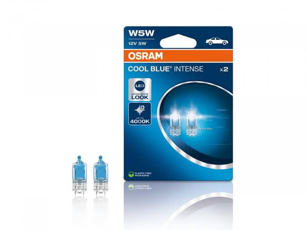 OSRAM W5W Cool Blue Intense NEXT GENERATION Halogen Duo Box 2825CBN-2BL
