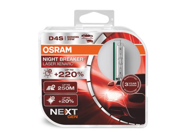 Osram D4S Night Breaker Laser NEXT GEN Xenon Lampen +220% DuoBox (2 Stück)