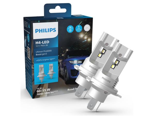 Philips Boost +450% GEN3 H4 LED Abblendlicht für Citroen C1 2005-2012