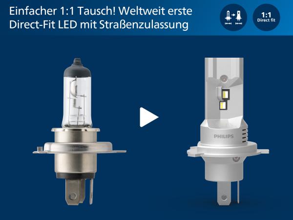 Preview: Philips Boost +450% GEN3 H4 LED Abblendlicht für VW T4 1990-2003