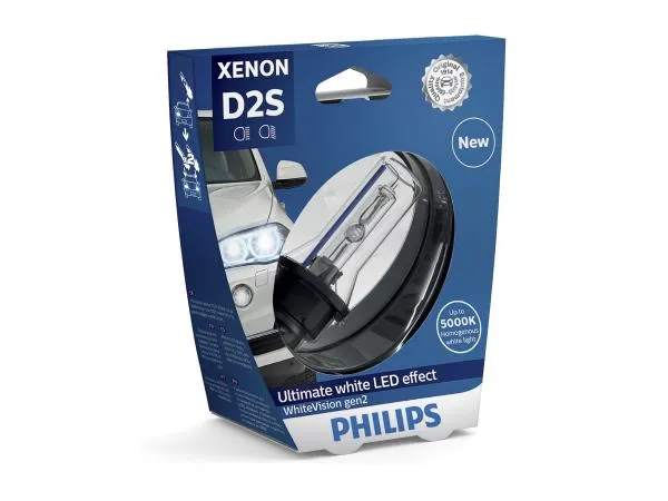 Philips D2S Leuchtmittel 35W  P32d-2 WhiteVision Xenon 5000K Blister - 85122WHV2S1