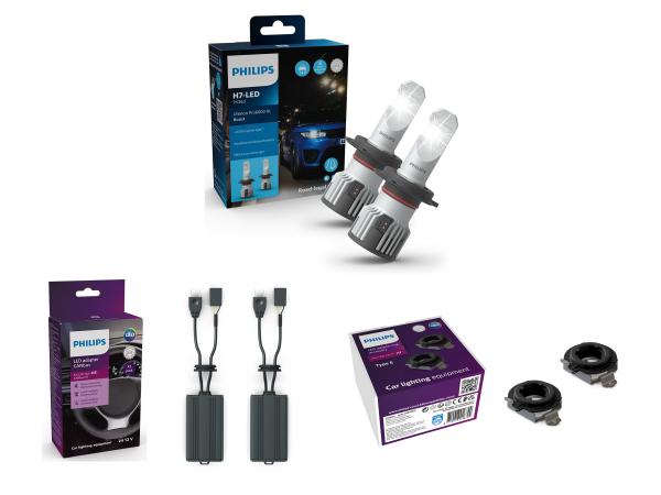 Philips H7 LED Pro6000 +450% Boost  Abblendlicht Set für Mercedes C-Klasse W204 S204 C204 2011-2014