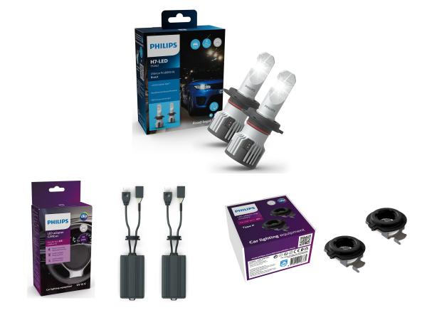 Philips H7 LED Pro6000 +450% Boost  Abblendlicht Set für Mercedes CLK 2002-2005