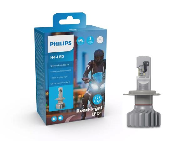 Philips Ultinon Pro6000 H4 LED Abblendlicht + Fernlicht Straßenzulassung 11342U6000X1