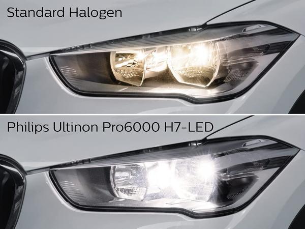 Philips Ultinon Pro6000 H4 LED Abblendlicht + Fernlicht Straßenzulassung 11342U6000X1