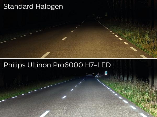 Philips Ultinon Pro6000 H4 LED für Dacia Dokker Pick Up ab 2018 Straßenzulassung