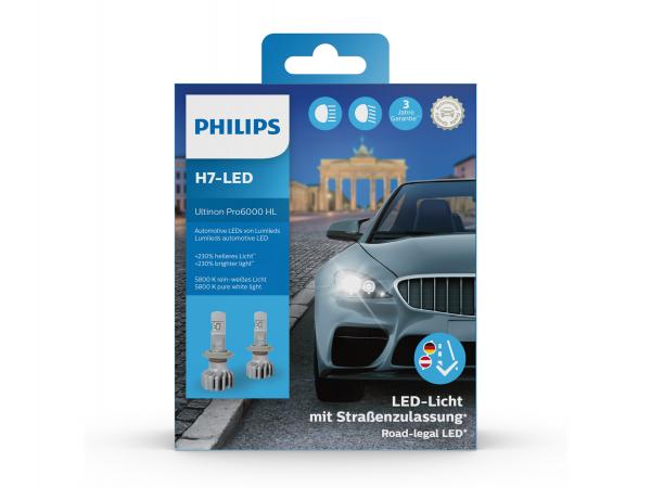 Philips Ultinon Pro6000 H7 LED für Hyundai i20 Typ PB, PBT 2012-2014 mit Zulassung