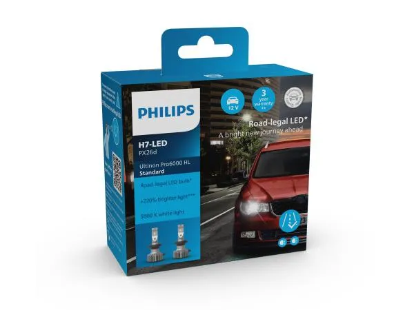 Philips Ultinon Pro6000 Standard H7 LED Abblendlicht +220% - 11972U60SX2