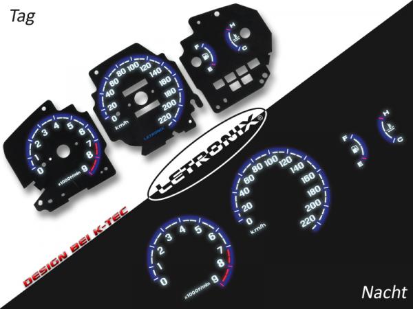 Plasma Tacho Tachoscheiben Honda Civic 0-220Km/h 9000U/Min