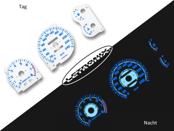 Plasma Tacho Tachoscheiben Mazda 323 F 323F BA 0-240Km/h 8000U/Min