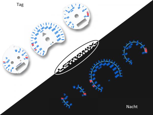 Plasma Tacho Tachoscheiben Mercedes W210 0-260Km/h 7000U/Min
