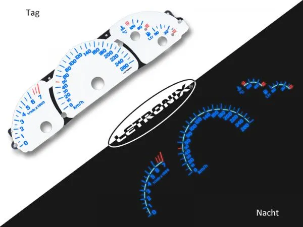 Plasma Tacho Tachoscheiben Opel Vectra B 0-260Km/h 7000U/Min