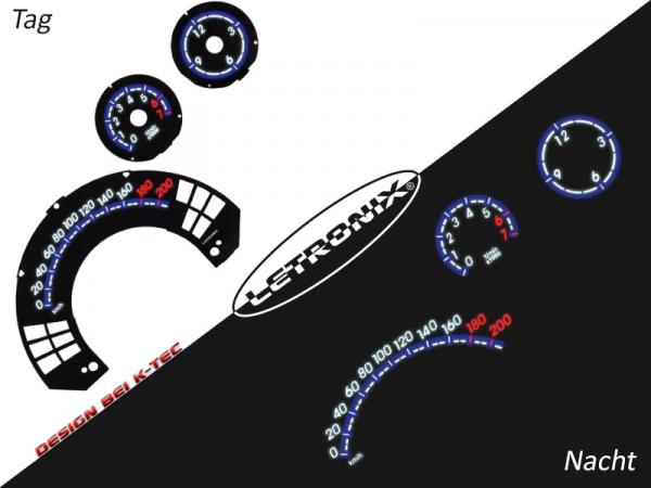 Plasma Tacho Tachoscheiben Smart 0-200Km/h 7000U/Min
