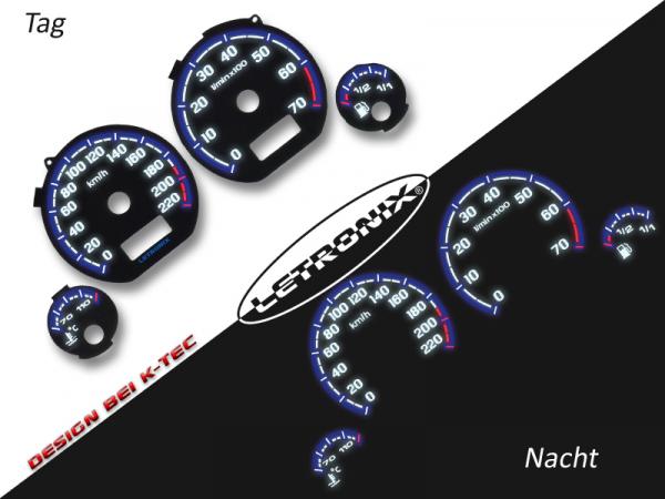 Plasma Tacho Tachoscheiben VW Golf 3 Vento 0-220Km/h 7000U/Min
