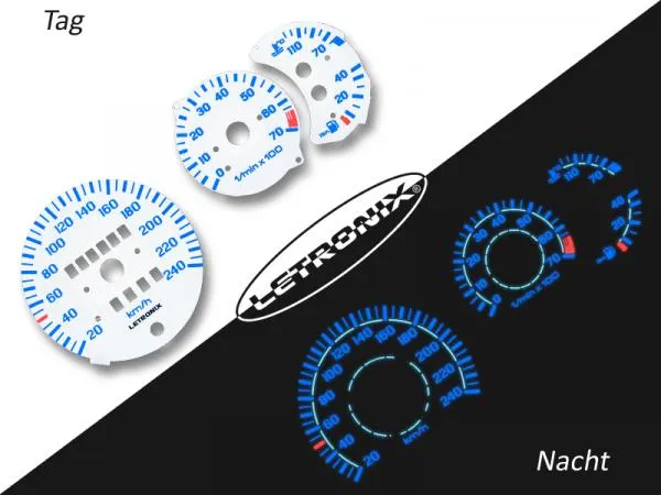 Plasma Tacho Tachoscheiben VW Polo 3 86c G40 20-240Km/h 7000U/Min