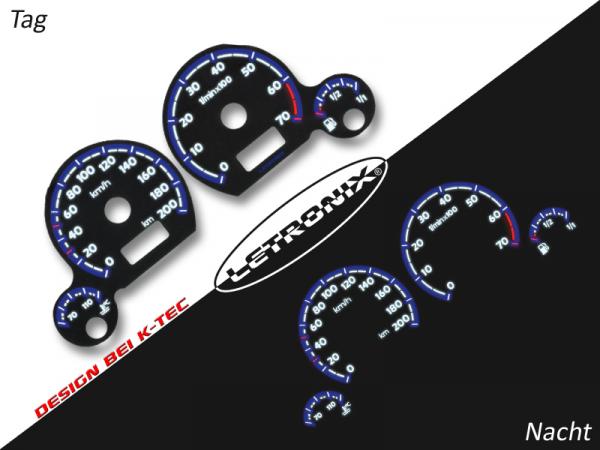 Plasma Tacho Tachoscheiben VW Polo 6n Golf 3 0-200km/h 7000U/Min