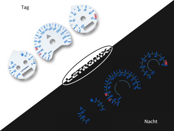Plasma Tachoscheiben Mercedes W202 W208 W210 vor 99 0-260Kmh 7000U/Min