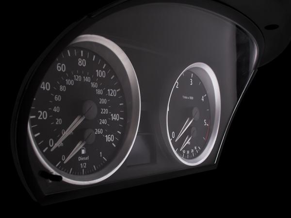 Sport-Look Tachoringe Silber Matt passend für BMW E90 E91 E92 E93 X1 E84 M3