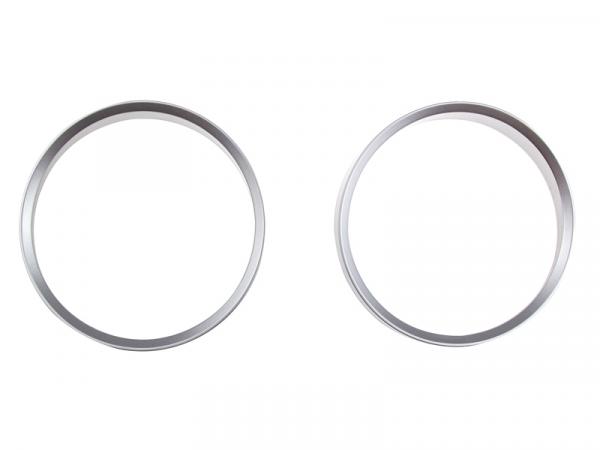 Preview: Sport-Look Tachoringe Silber Matt für BMW 5er E60 E61 Clipsen