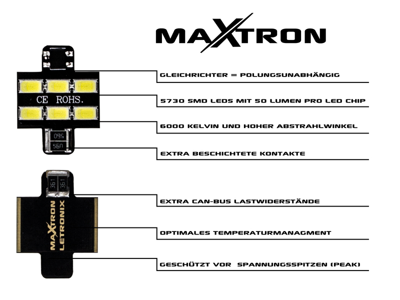 MaXtron Innenraumbeleuchtung Set f/ür Auto Astra K 6000K Kalt Wei/ß Beleuchtung Innenlicht Komplettset