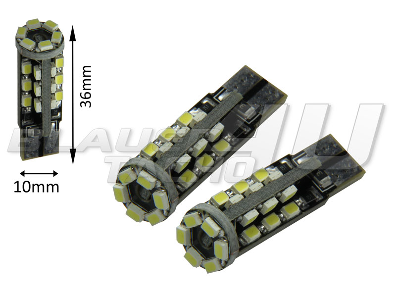 2x LED Standlicht SMD Blau w5w Tacho T10