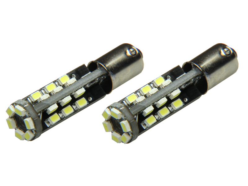 2x 30 SMD 1210 LED Standlicht Weiß 6000K Can-Bus ba9s T4W