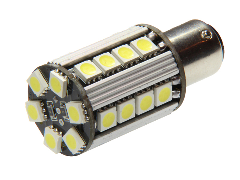 28er SMD LED, Bicolor, LEDP21/5W, Bay15d, weiss/orange, LED Rück-/  Bremslichter für 21/5W BAY15d P21/5W, LED Rücklicht, Bremslicht