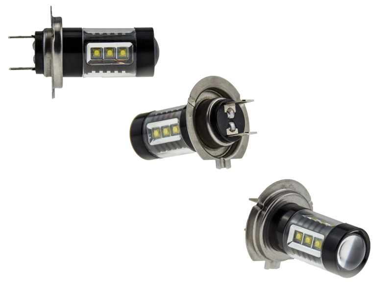 2x H7 80 Watt LED Leuchtmittel mit Osram-Chip LEDs