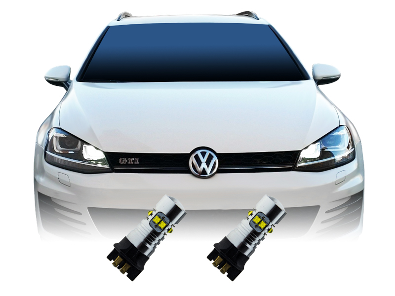 2x 50 WATT XBD-Chip PW24W LED Tagfahrlicht VW Golf 7 mit Xenon