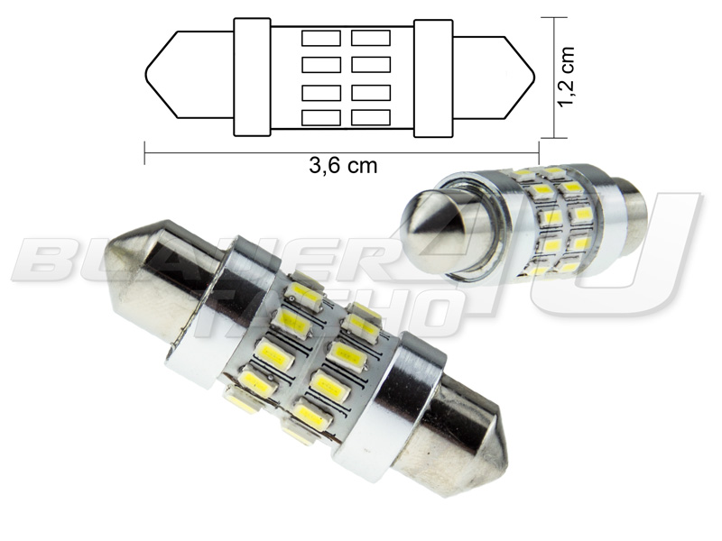 36mm 3x3-Chip SMD LED Soffitte Innenraumlicht, gelb, SMD LED Soffitten,  gelb, LED Soffitten, Auto Innenraumlicht, LED Auto Innenraumbeleuchtung