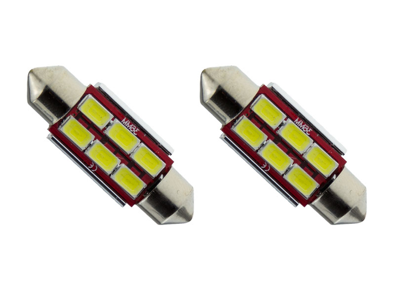 LED Kennzeichenbeleuchtung 2x 36mm 6x5630 LED Soffitte weiß CAN-Bus