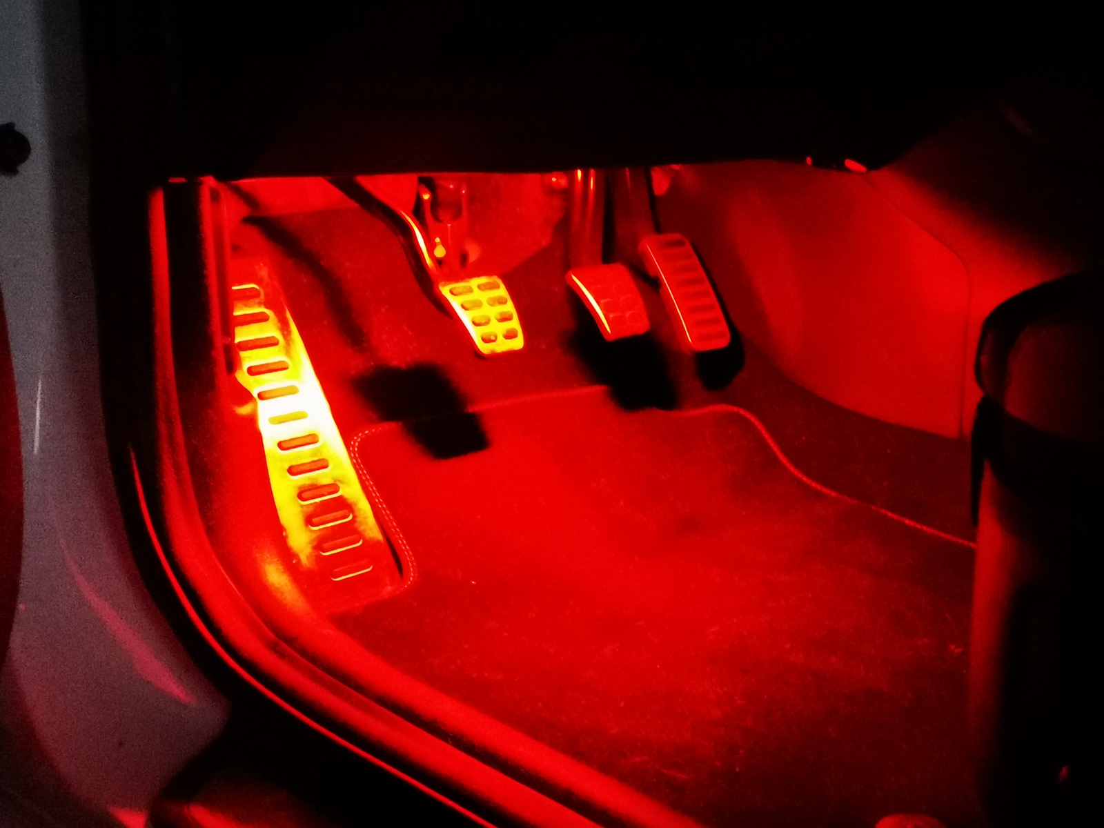 4er Set) 48 LEDs Streifen Auto Fussraumbeleuchtung