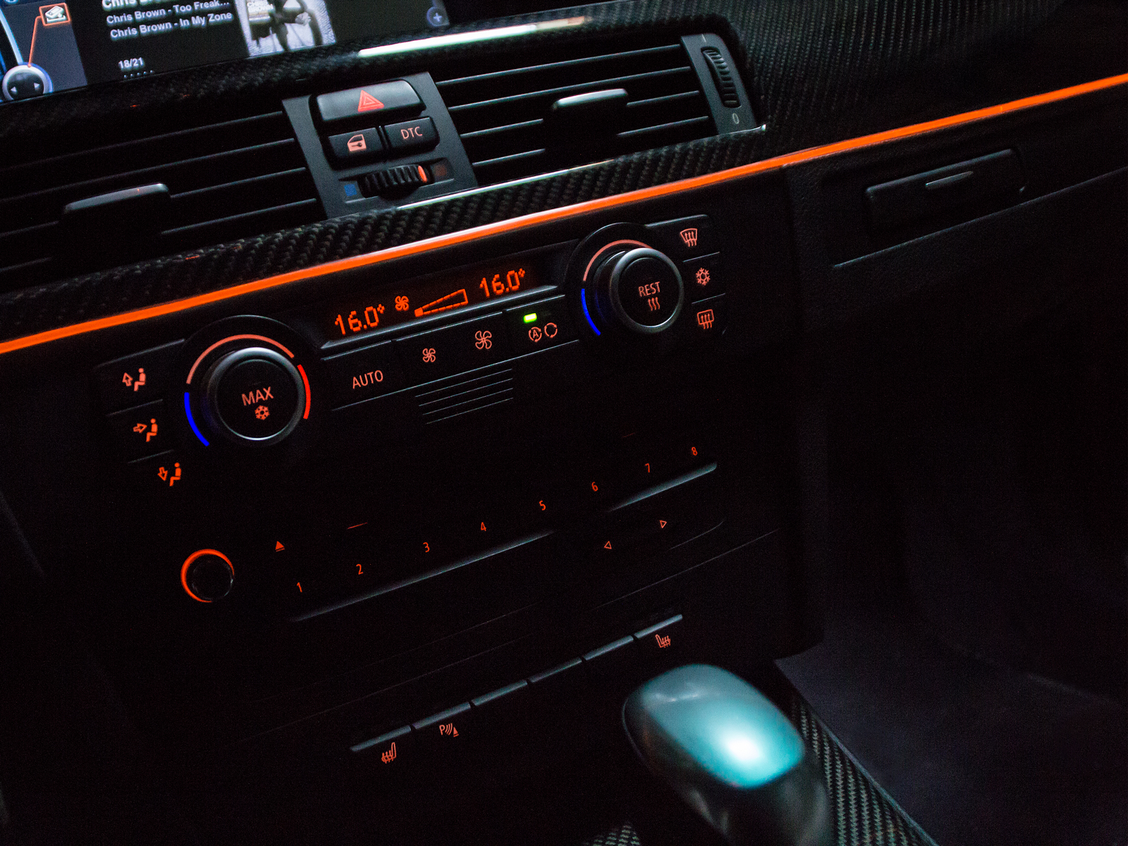 LETRONIX LED Ambientebeleuchtung Armaturenbrett Orange für BMW