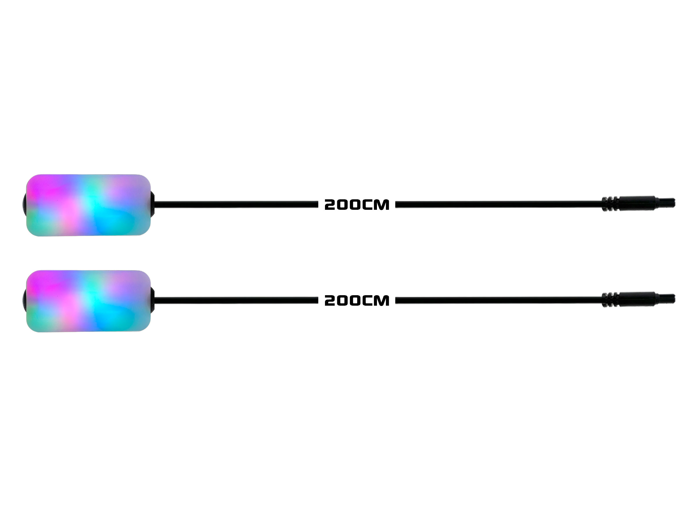 LETRONIX RGB Full LED Rainbow Fußraumbeleuchtung 2er Set 2x RGBIC LED-Modul