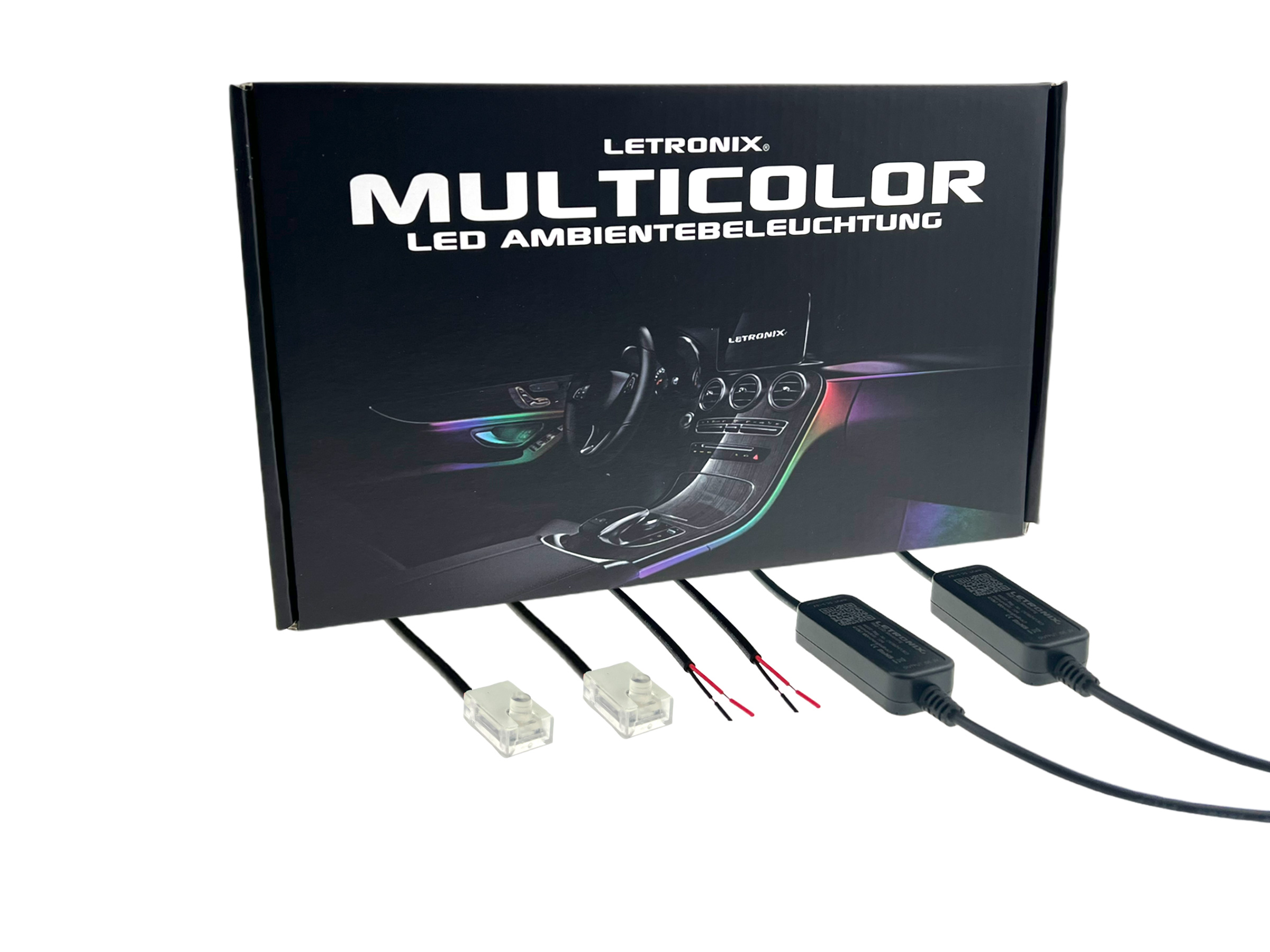 LETRONIX RGB LED Griffmulde Türgriffbeleuchtung 2er Set für LED  Ambientebeleuchtung